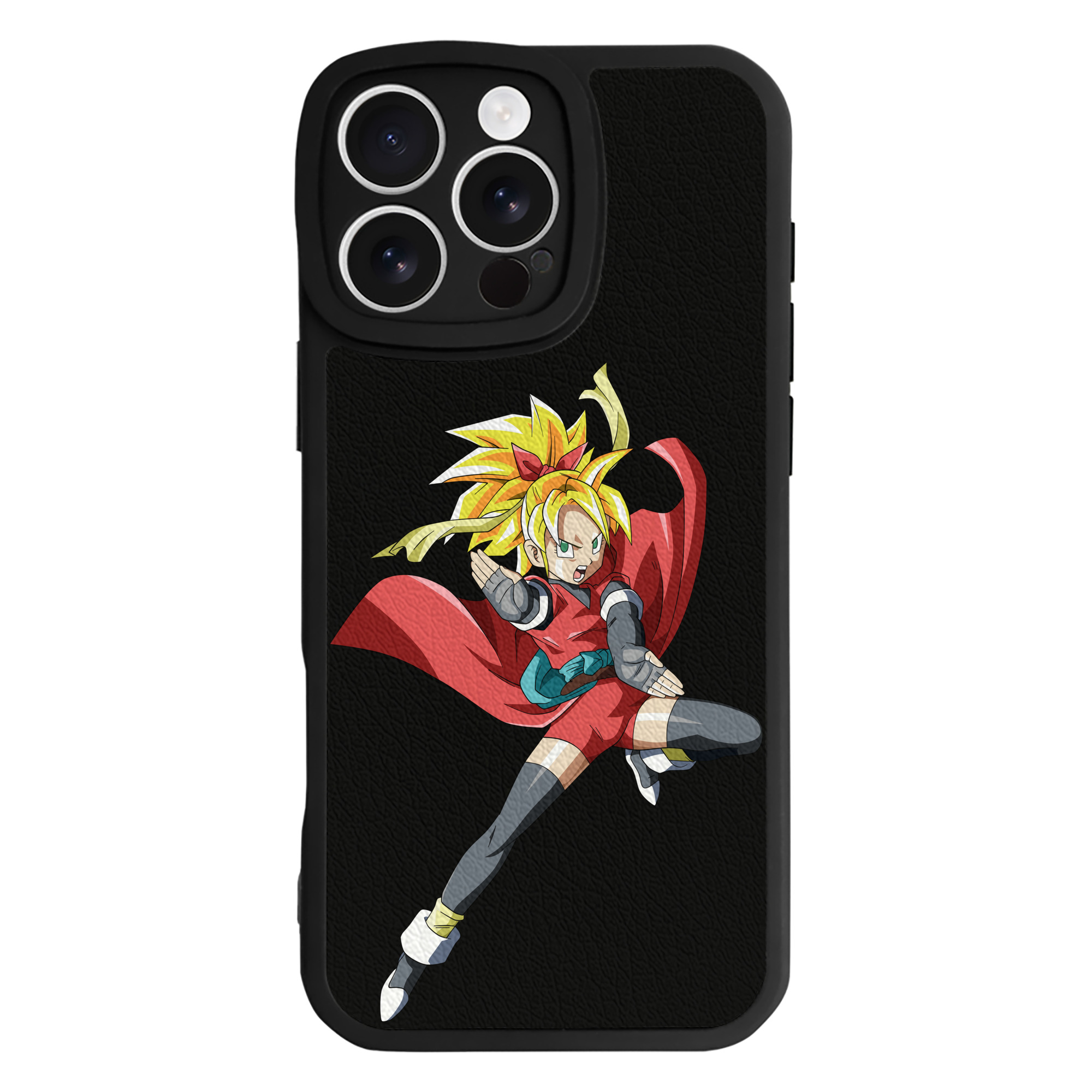 （画像用） ドラゴンボール カリフラ DRAGON BALL Caulifla 【iPhone 16シリーズ対応】シリコンスマホケース（レザー調） 材質：シリコン
